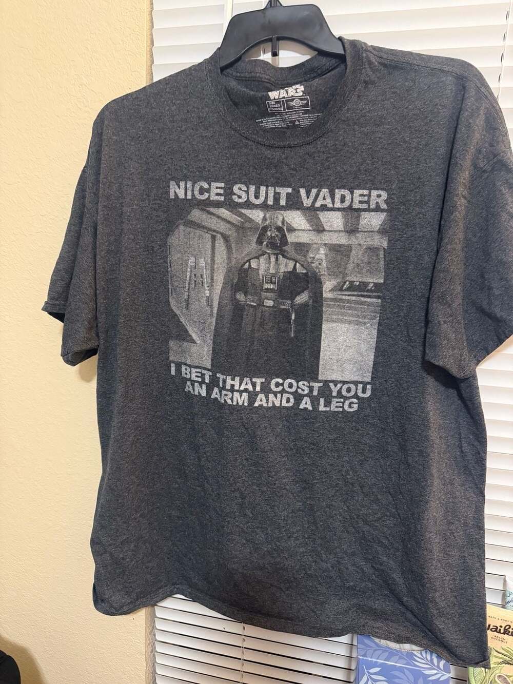 Star Wars Darth Vader Nice Suit T-Shirt Size 2X Grey Cotton Blend
